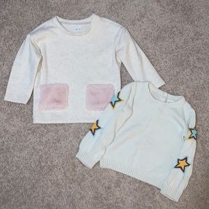 Lot of 2 Little Girls Sweaters